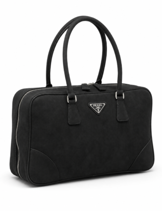 PRADA  Leather Bowling Bag